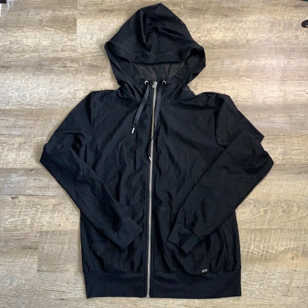 Lorna Jane Netted Black Zip Up SZ S